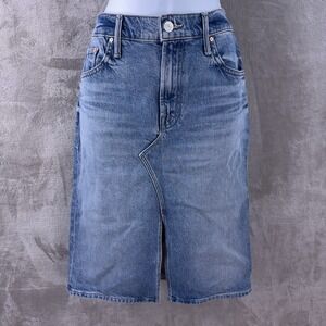 Mother Superior‎ Ditcher Midi Skirt Womens Size 25 Blue Never Let Go Denim